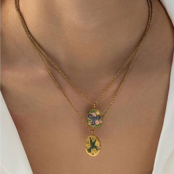 Elephant Pendant Necklace S868 - Picture 2 of 6